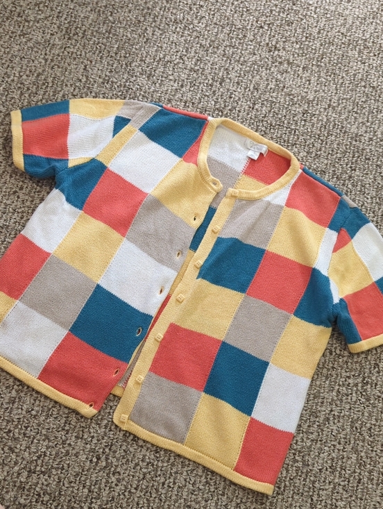 Christopher & Banks Sweaters - Fun Vintage Short Sleeve Cardigan